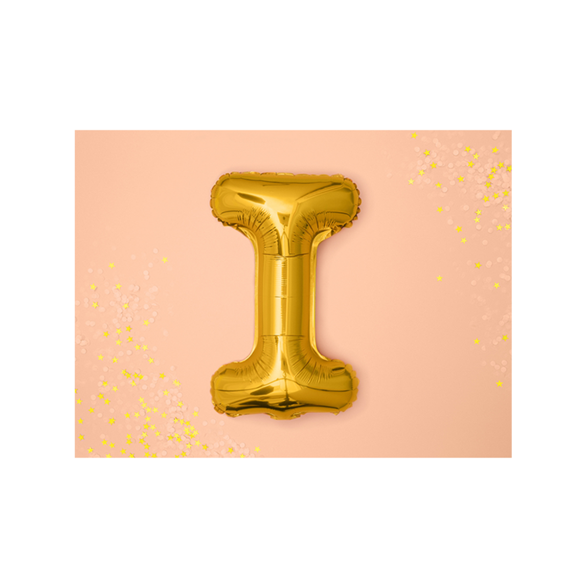 1 ballon XS - Lettre I - Or