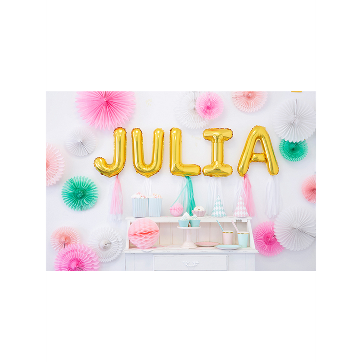 1 ballon XS - Lettre I - Or