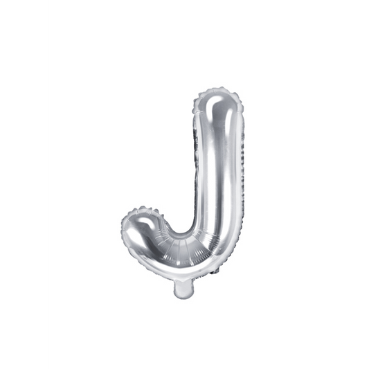 1 ballon XS - letter J - zilver