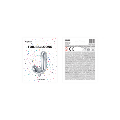 1 ballon XS - Lettre J - Argent