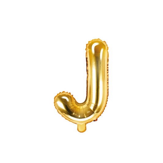 1 Ballon XS - Letter J - Goud