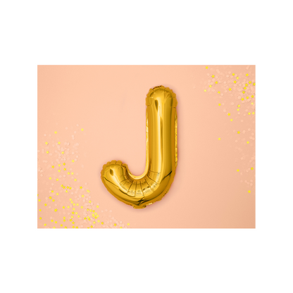 1 Ballon XS - Letter J - Goud
