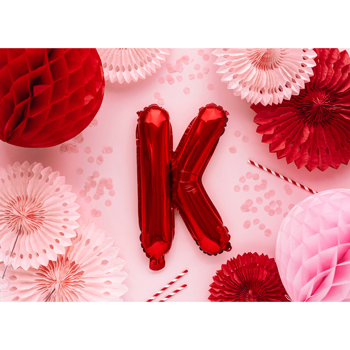 1 Ballon XS - Letter K - Rood