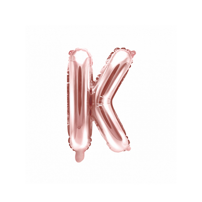 1 Ballon XS - Letter K - Roségoud