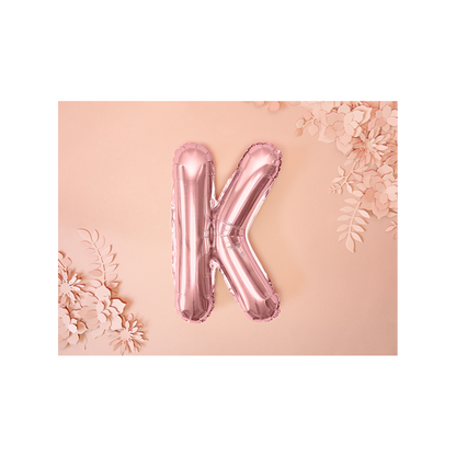 1 Ballon XS - Letter K - Roségoud