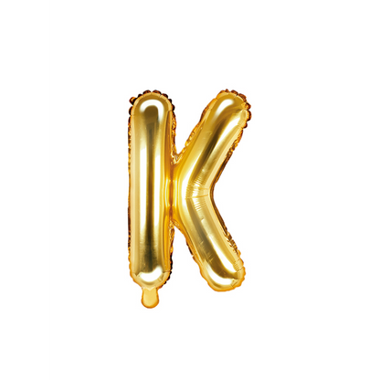 1 Ballon XS - Letter K - Goud