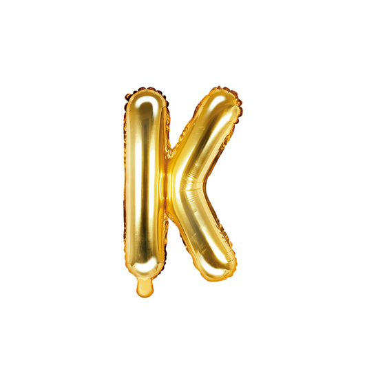 1 Ballon XS - Letter K - Goud