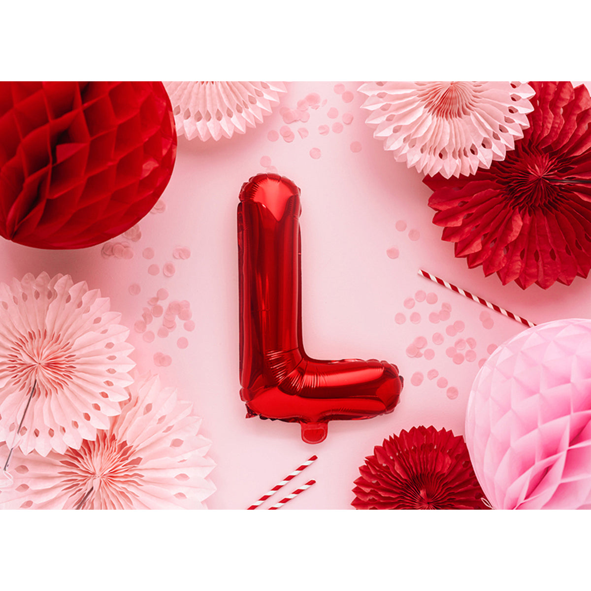 1 Ballon XS - Letter L - Rood