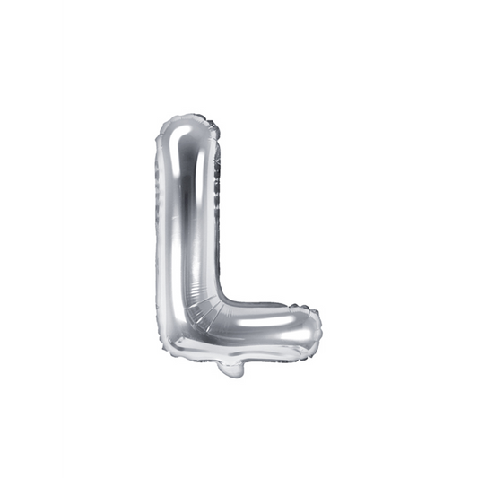 1 ballon XS – letter L – zilver