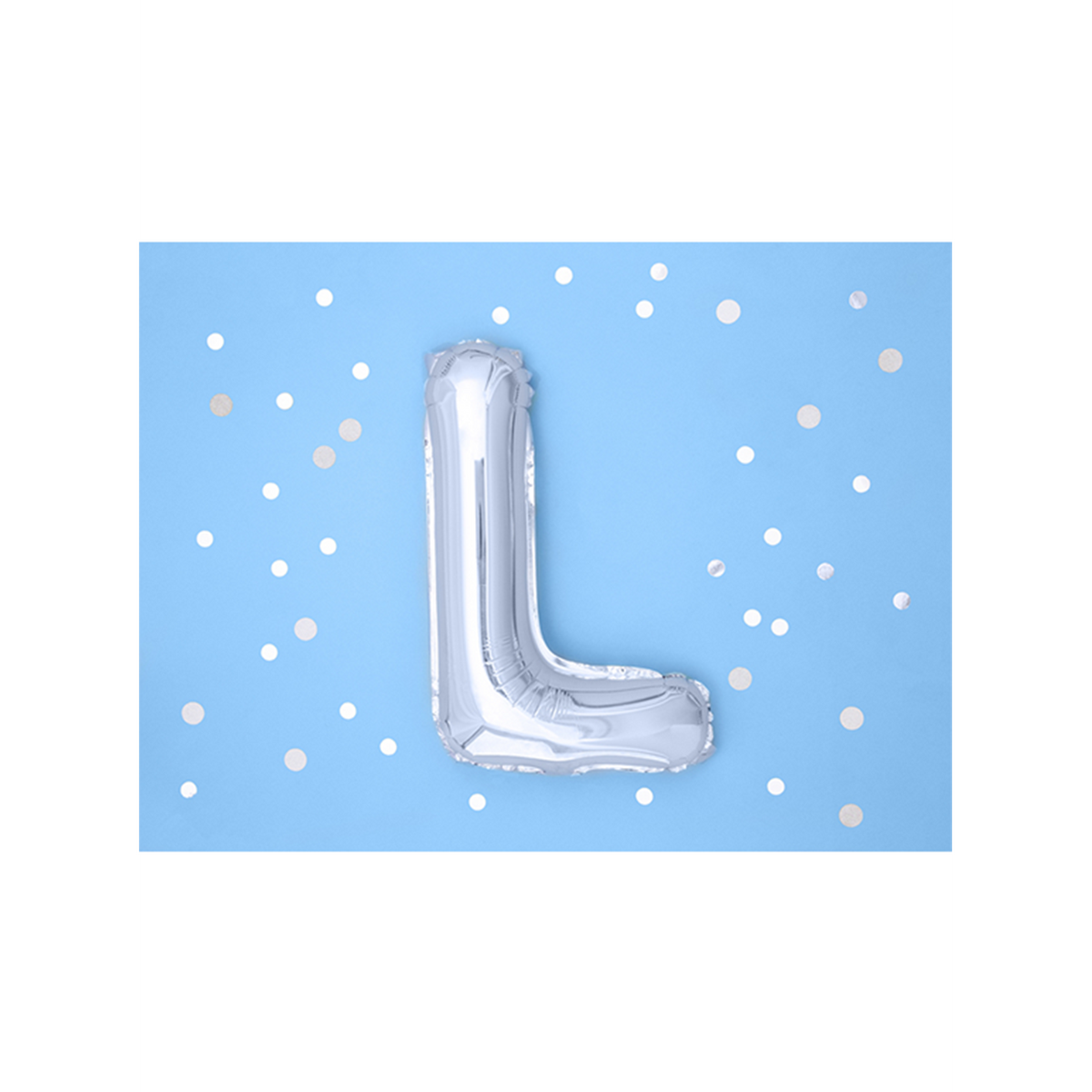 1 ballon de taille XS - lettre L - argent