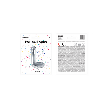 1 ballon de taille XS - lettre L - argent