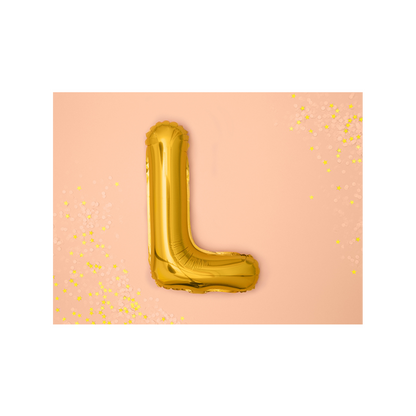 1 ballon XS - Lettre L - Or