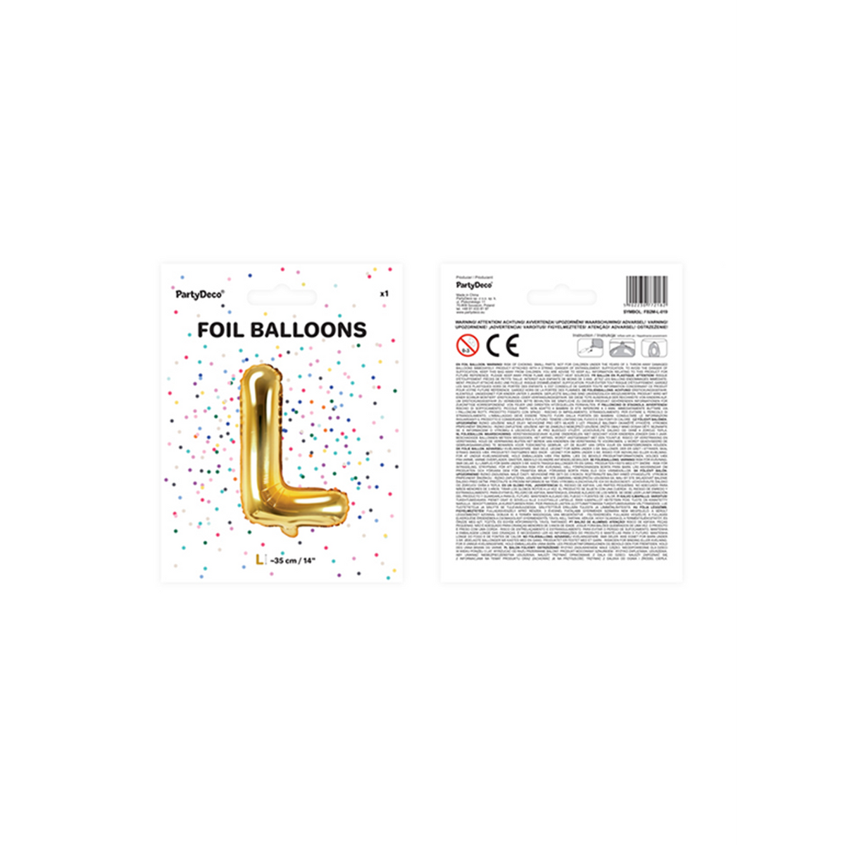 1 ballon XS - Lettre L - Or