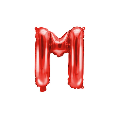 1 Ballon XS - Letter M - Rood