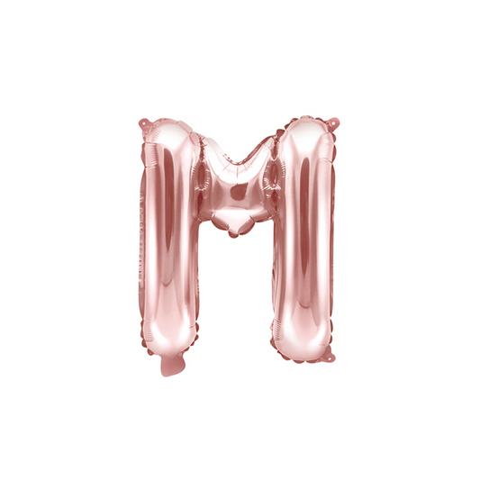 1 ballon XS - Lettre M - Or rose