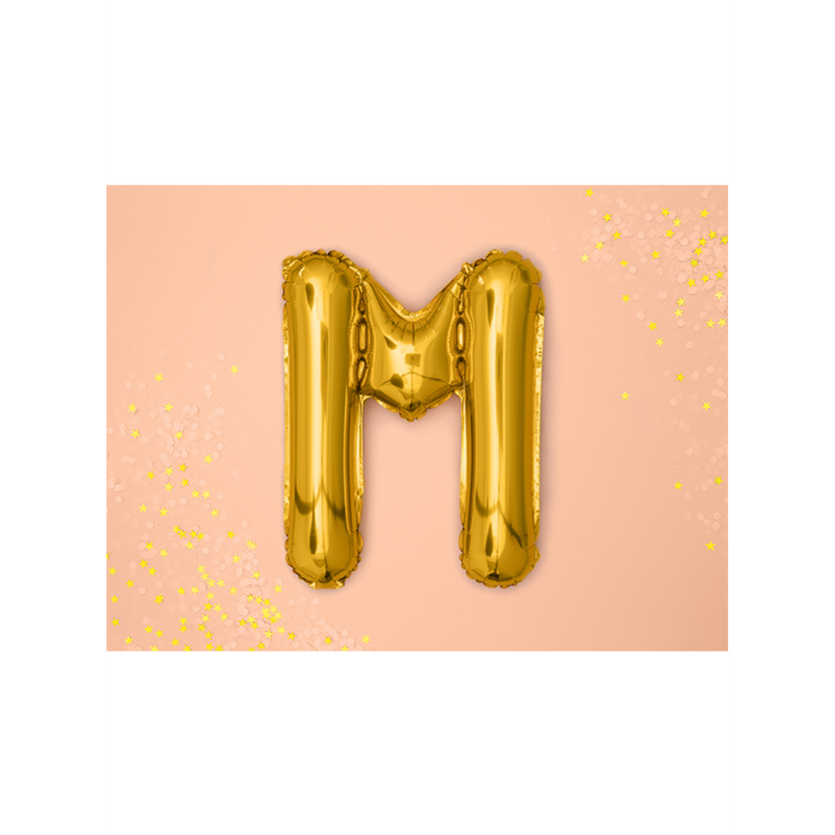 1 Ballon XS - Lettre M - Doré
