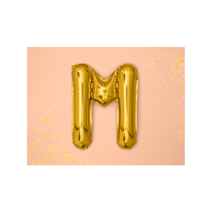 1 Ballon XS - Lettre M - Doré
