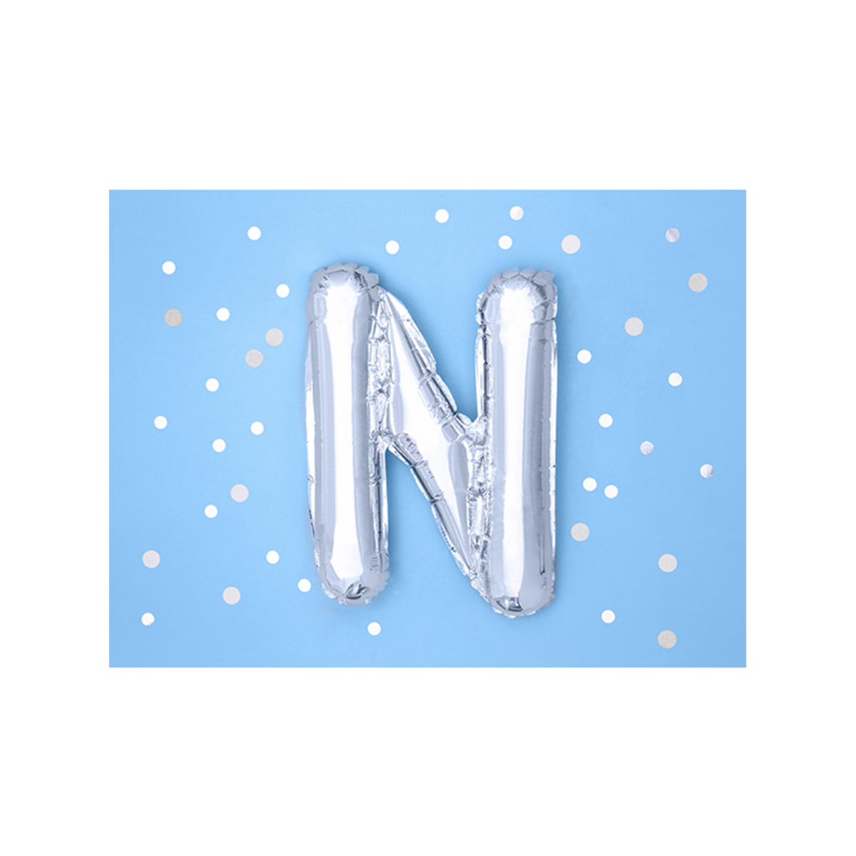 1 ballon XS - Lettre N - Argent