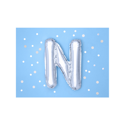 1 ballon XS - Lettre N - Argent