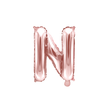 1 Ballon XS - Lettre N - Or Rose