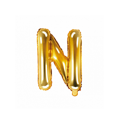 1 Ballon XS - Letter N - Goud