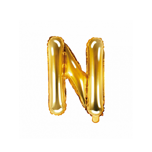 1 Ballon XS - Letter N - Goud