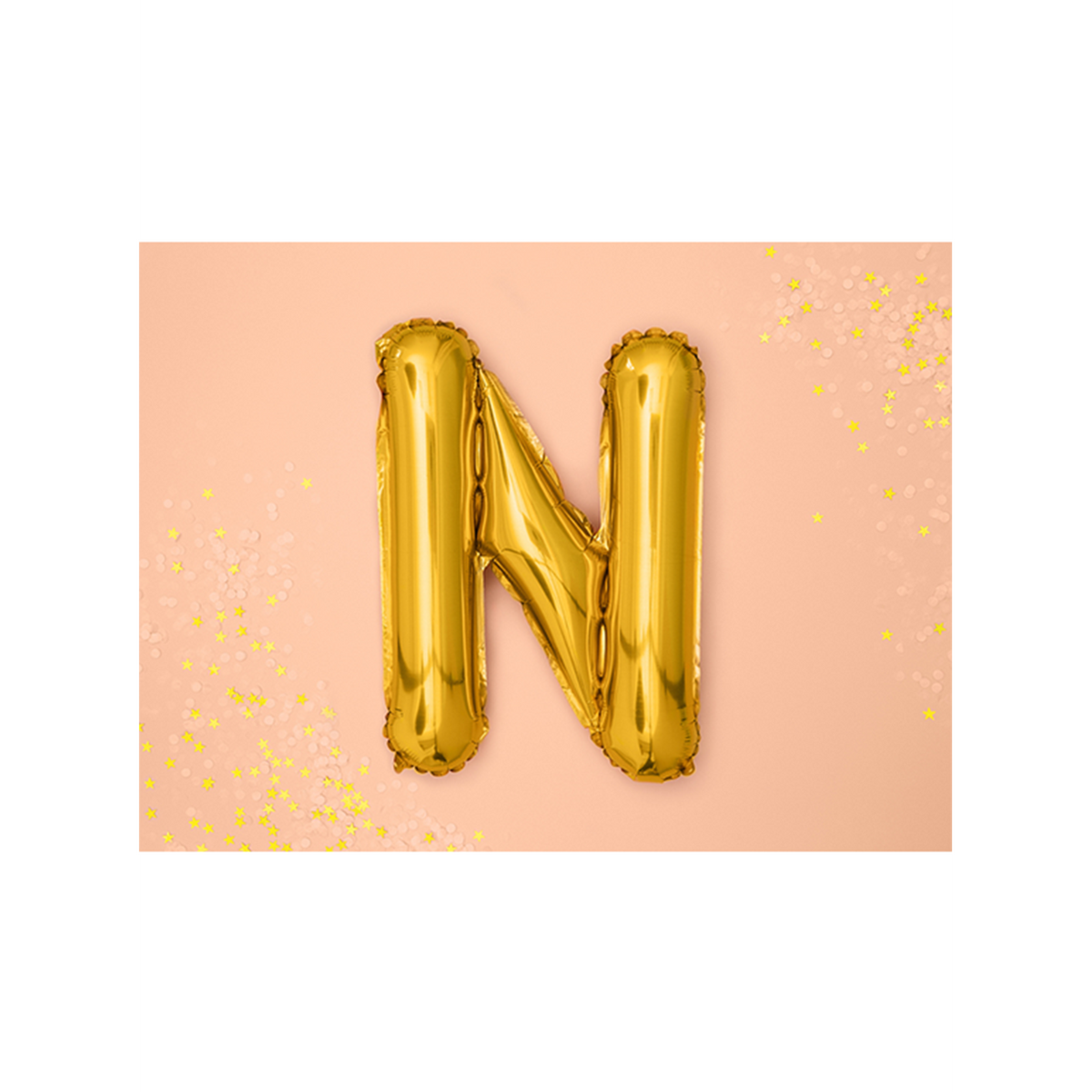 1 Ballon XS - Letter N - Goud
