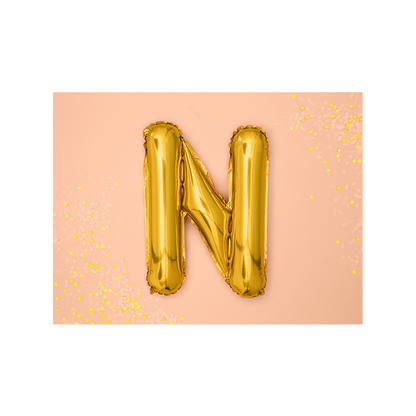 1 Ballon XS - Letter N - Goud