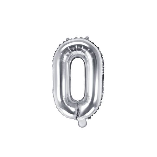 1 Ballon XS - Letter O - Zilver