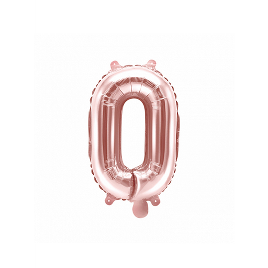 1 ballon XS - lettre O - or rose