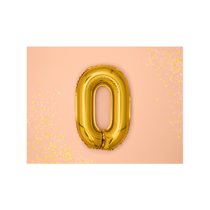 1 ballon XS - letter O - goud