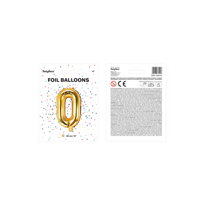 1 ballon XS - letter O - goud