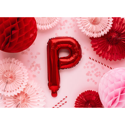1 Ballon XS - Letter P - Rood