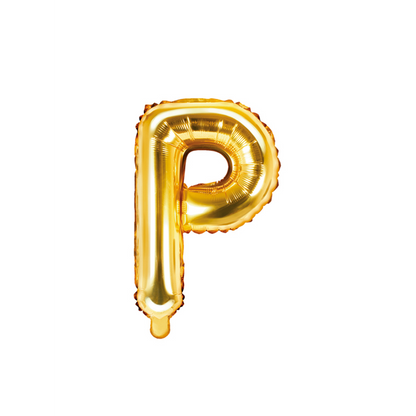 1 ballon XS - letter P - goud