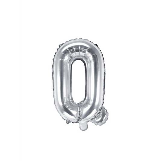 1 Ballon XS - Letter Q - Zilver