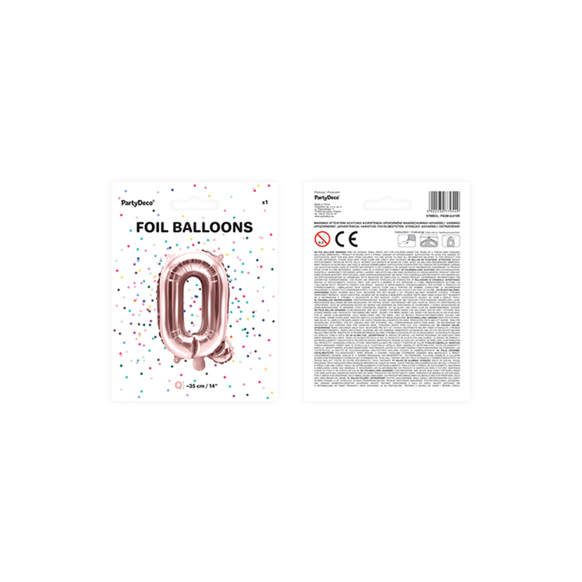 1 Ballon XS - Letter Q - RoseGoud