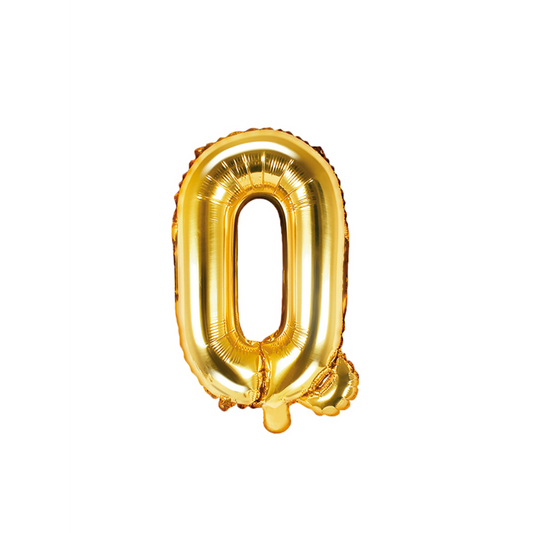 1 Ballon XS - Letter Q - Goud