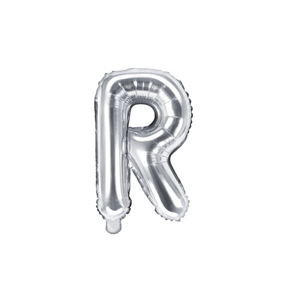 1 Ballon XS - Letter R - Zilver