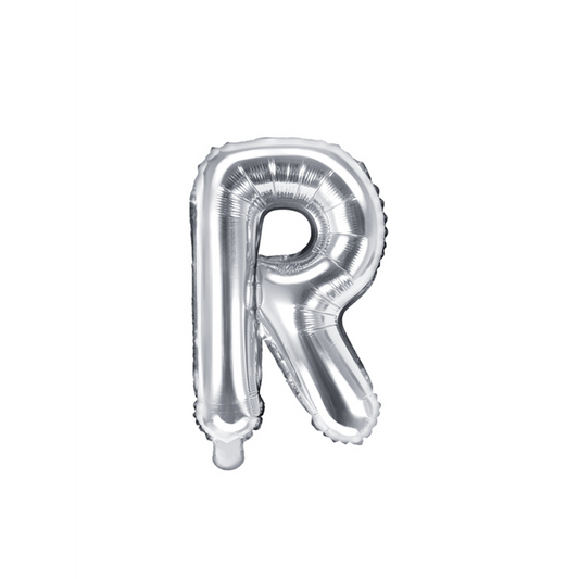1 Ballon XS - Letter R - Zilver