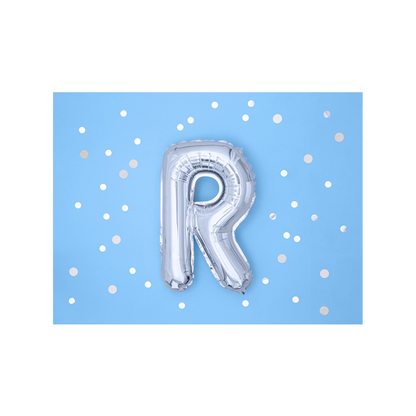 1 Ballon XS - Letter R - Zilver