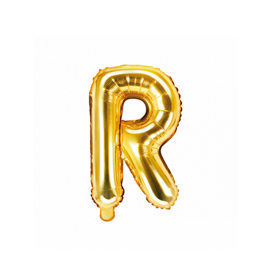 1 Ballon XS - Letter R - Goud