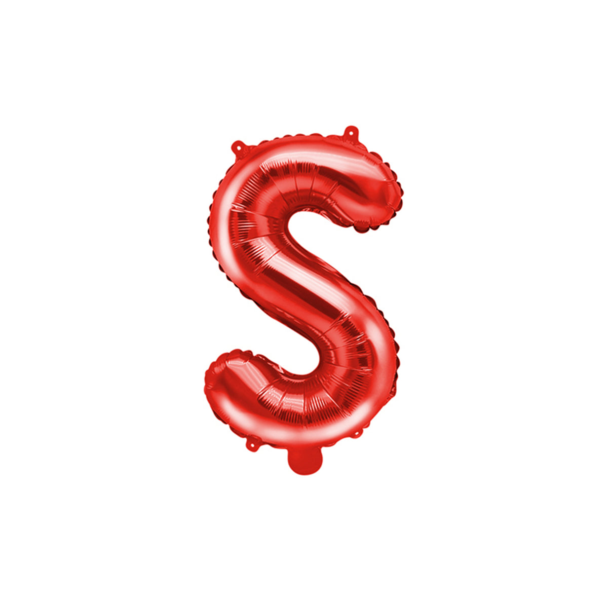 1 ballon XS - letter S - rood