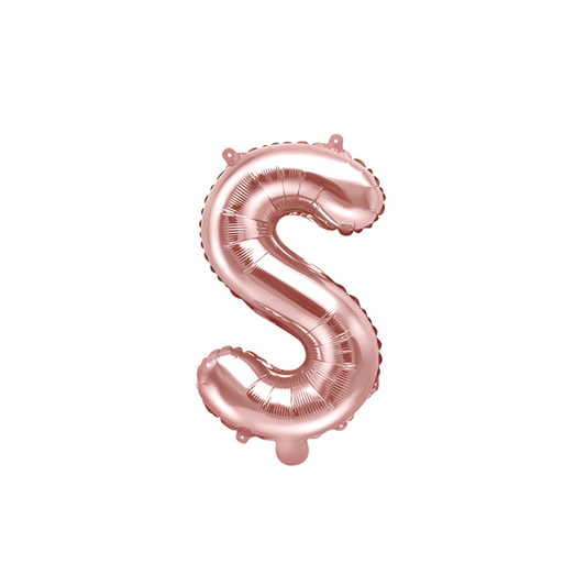 1 ballon XS - Lettre S - Or rose