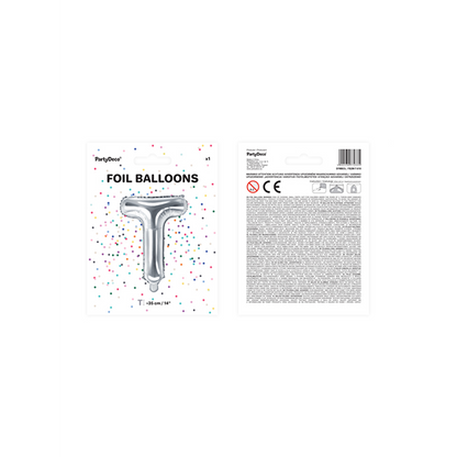 1 ballon XS - Lettre T - Argent