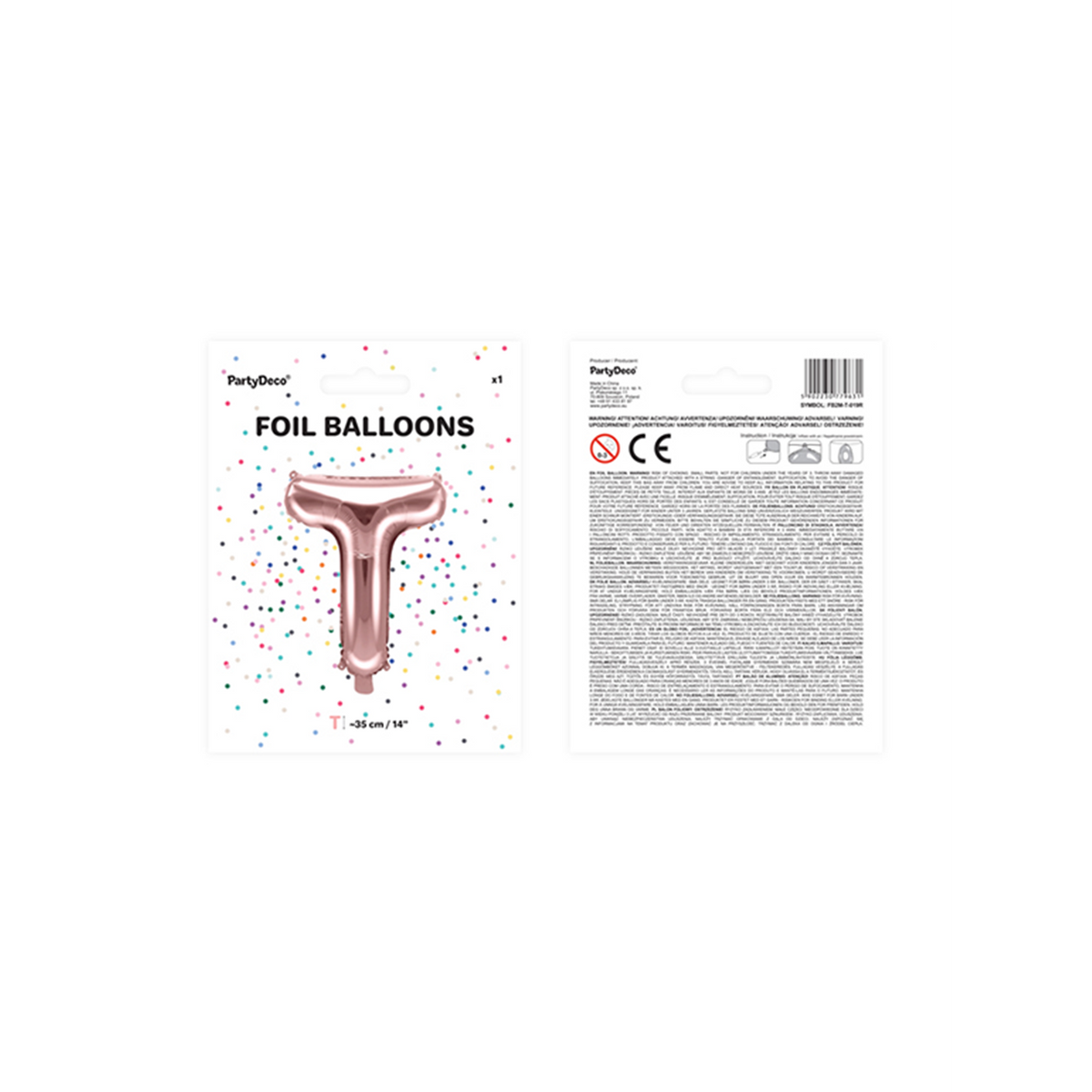 1 ballon XS - Lettre T - Or rose