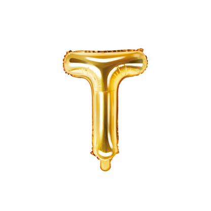 1 ballon XS - Lettre T - Or