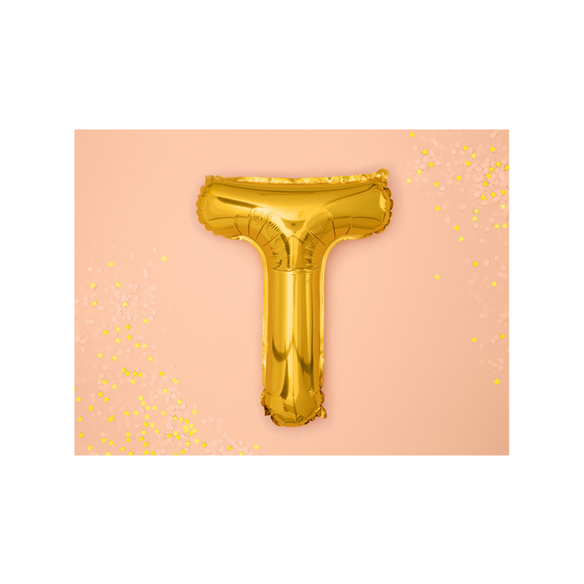 1 ballon XS - Lettre T - Or