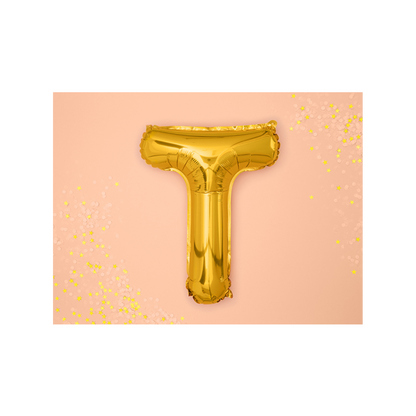 1 ballon XS - Lettre T - Or