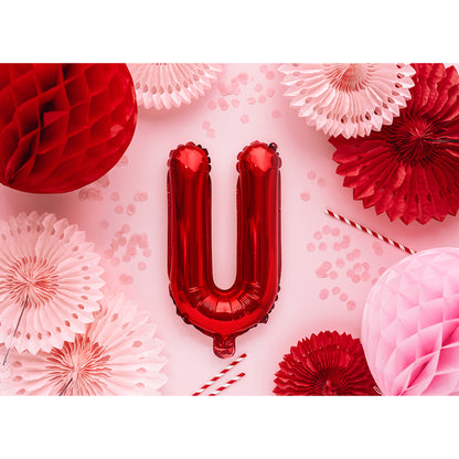 1 ballon XS - Letter U - Rood