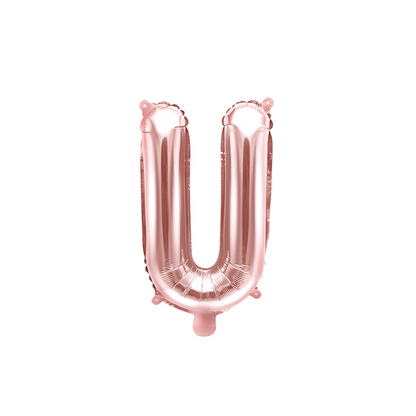 1 ballon XS - Lettre U - Or rose